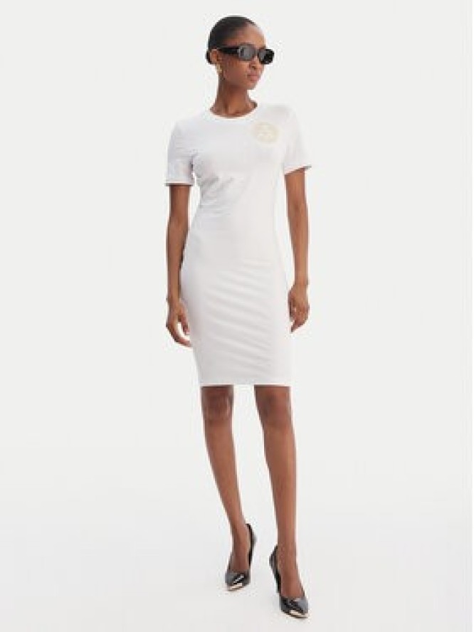 Versace Jeans Couture Sukienka codzienna 80HAOT02 CJ03T Biały Slim Fit