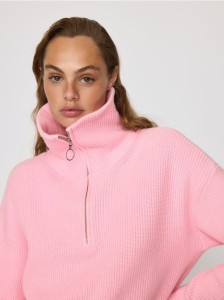 Sweter z wiskozą - różowy