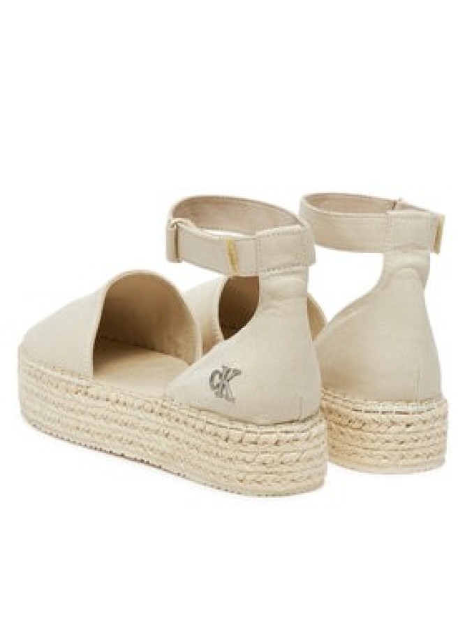 Calvin Klein Jeans Espadryle Flatform Espadrille Sling Mg YW0YW01735 Beżowy