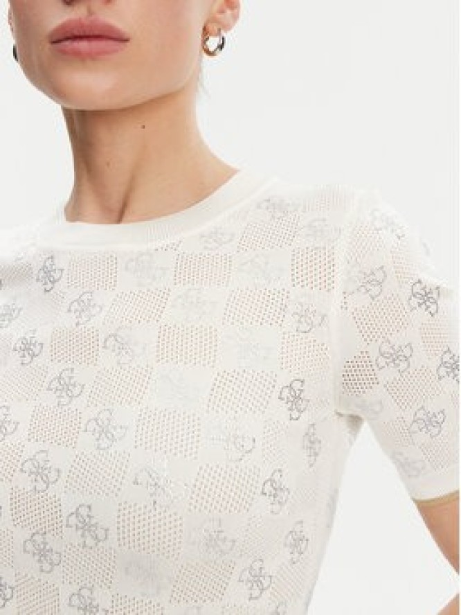 Guess Sweter W5GR20 Z3D60 Écru Regular Fit