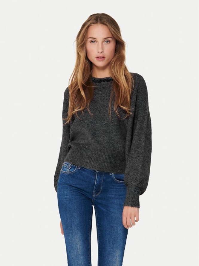 ONLY Sweter Elsa 15210667 Szary Regular Fit