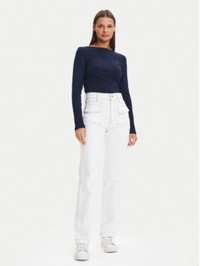 Tommy Hilfiger Bluzka WW0WW47309 Granatowy Slim Fit