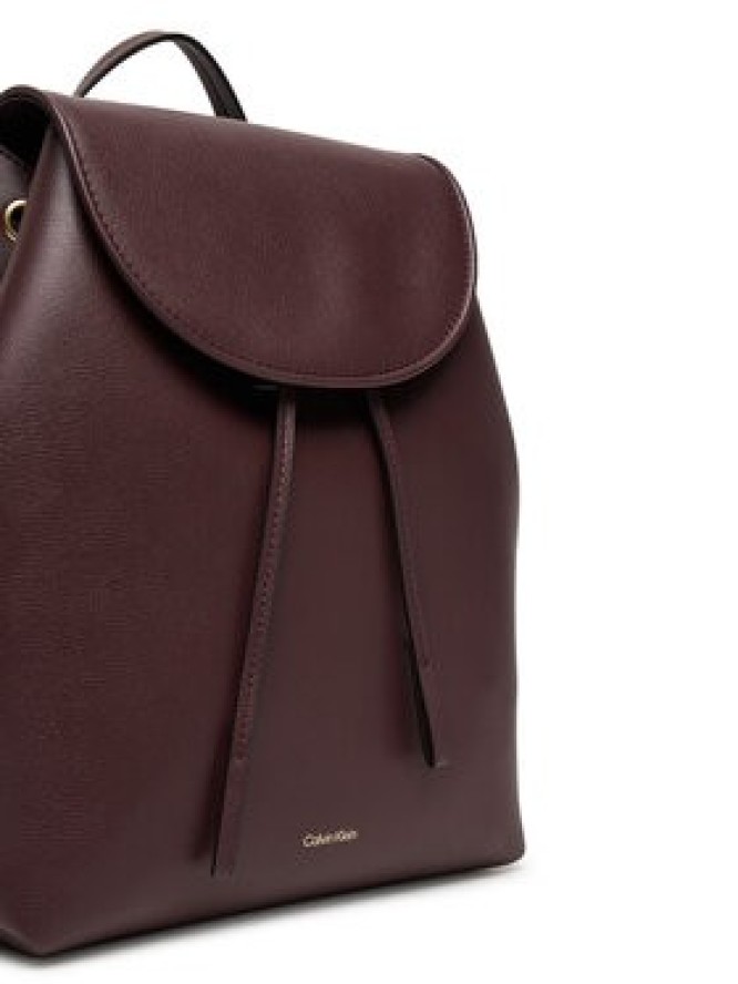 Calvin Klein Plecak Foil Logo Flap Backpack LV04F3297G Bordowy