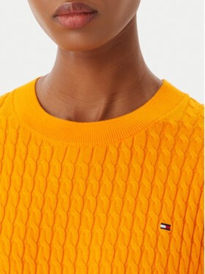 Tommy Hilfiger Sweter Fine WW0WW44993 Pomarańczowy Regular Fit