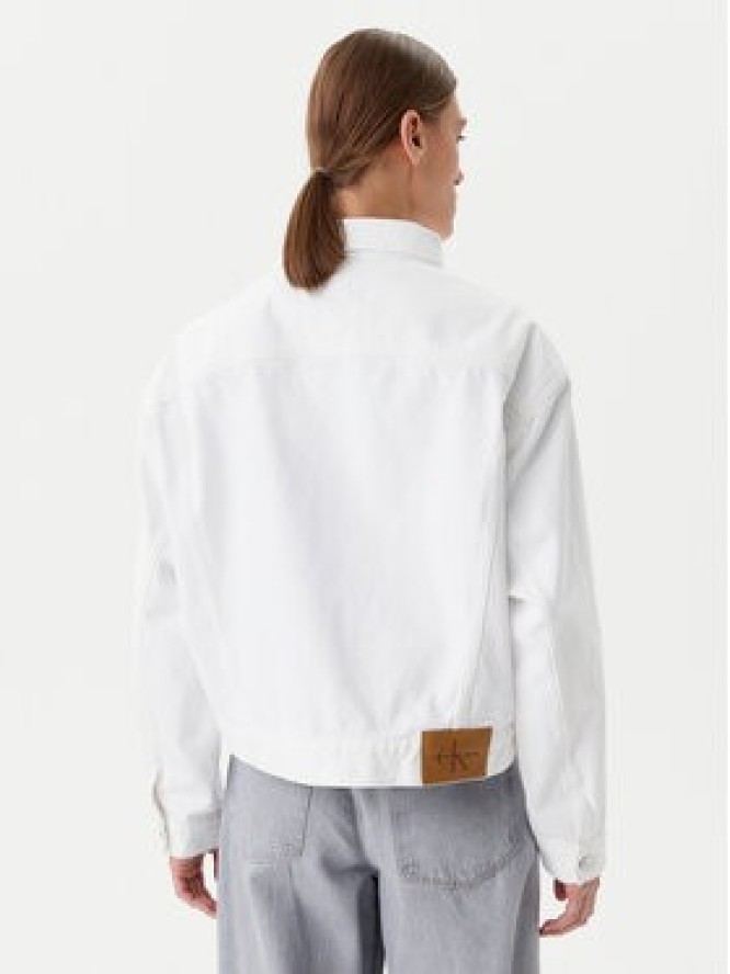 Calvin Klein Jeans Kurtka jeansowa J20J225181 Biały Boxy Fit