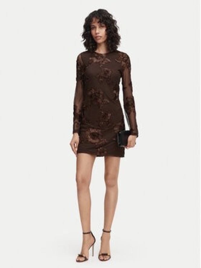 Vero Moda Sukienka koktajlowa VmQuinn 10348613 Brązowy Regular Fit