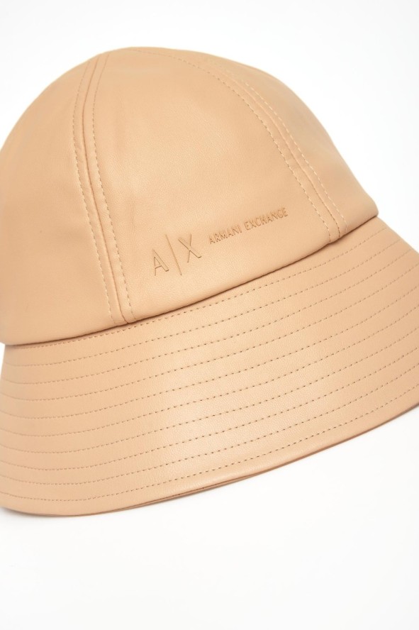 Bucket Hat damski z ekoskóry ARMANI EXCHANGE