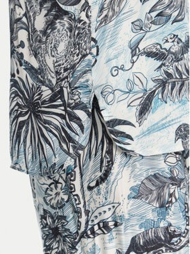 Just Cavalli Top 78PAH640 Niebieski Regular Fit