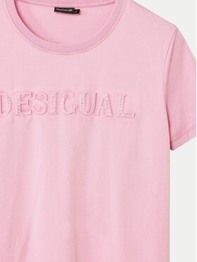 Desigual T-Shirt Brandy 24WWTK24 Różowy Regular Fit