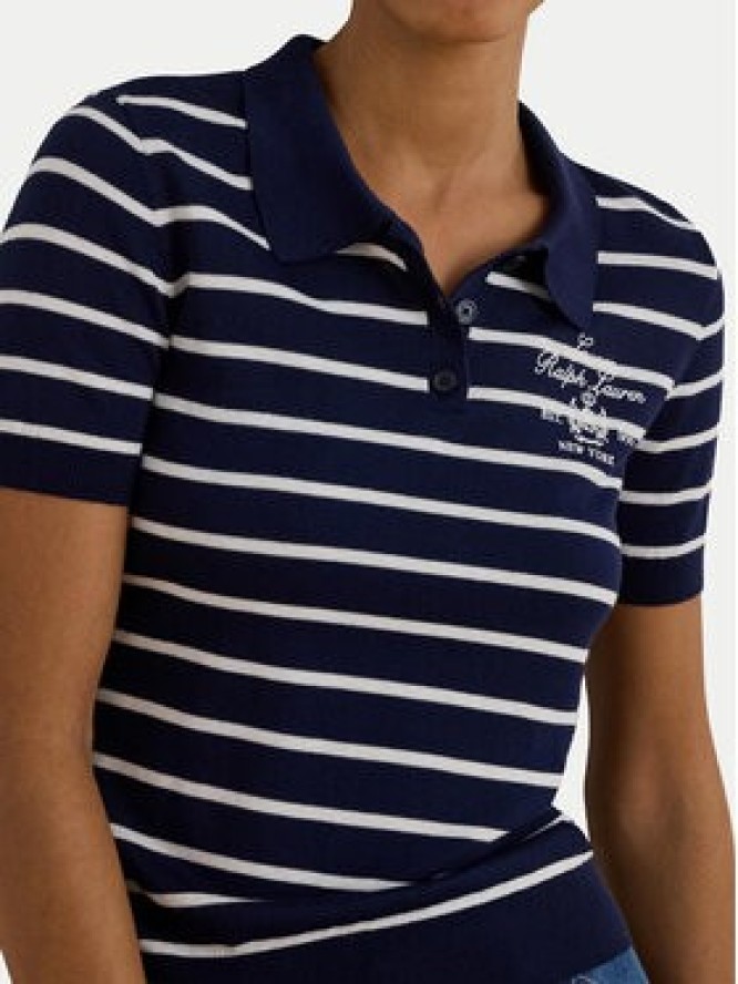 LAUREN RALPH LAUREN Polo 200P03506002 Granatowy Slim Fit