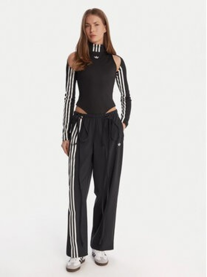 adidas Spodnie dresowe Ribbon Parachute JV9727 Czarny Loose Fit