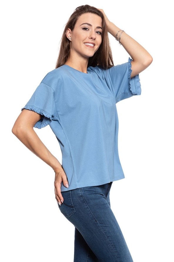 MUSTANG T SHIRT DAMSKI Alina C Ruffle 1009446 5407