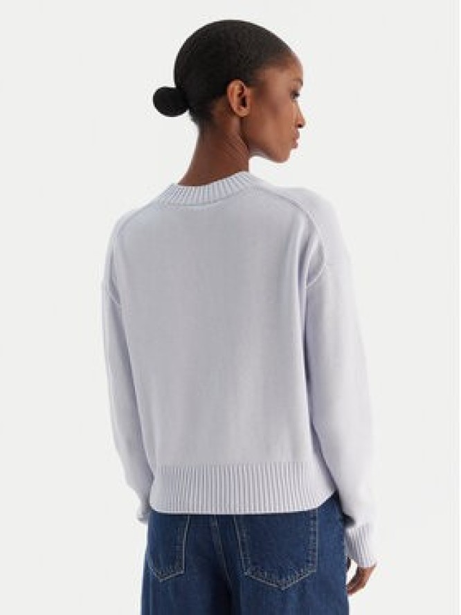 Calvin Klein Jeans Sweter Ck Embro Badge LV047D351G Błękitny Regular Fit