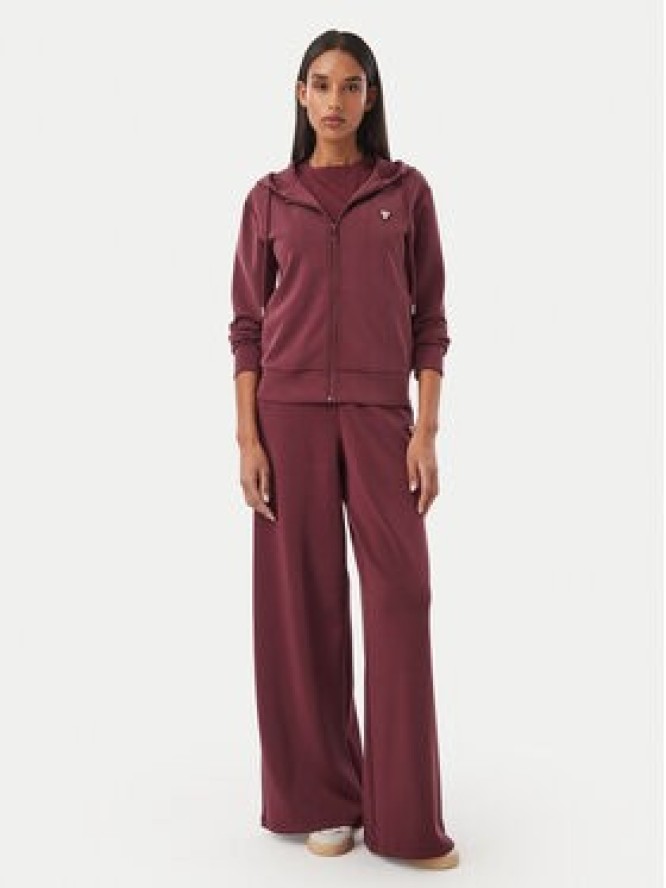 Guess Spodnie dresowe V4YB07 KCAY2 Bordowy Relaxed Fit