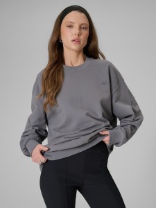 4F Bluza dresowa loose bez kaptura damska - szara XL