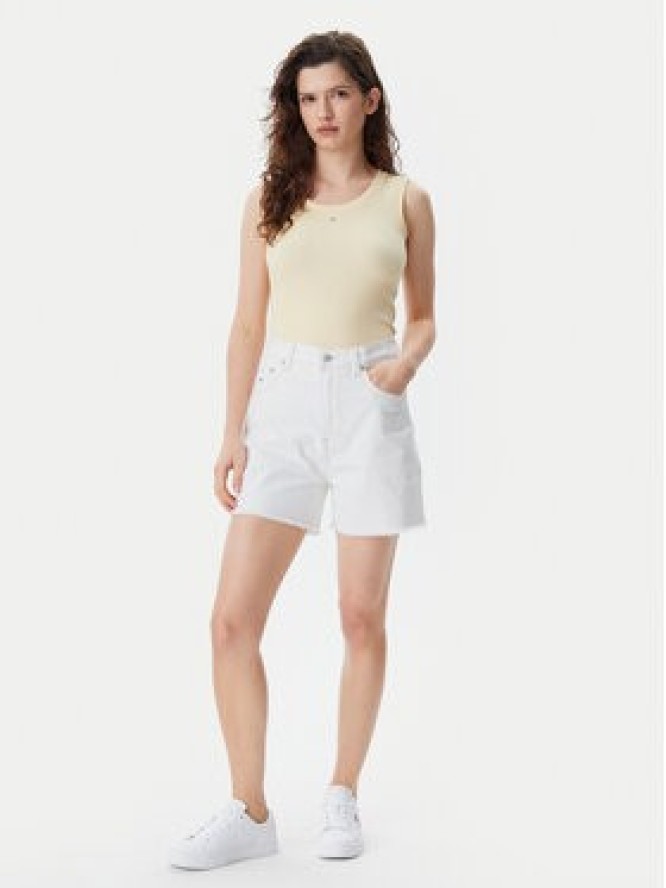 Tommy Jeans Szorty jeansowe DW0DW20093 Écru Mom Fit