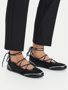 KARL LAGERFELD Baleriny Altia KL66111 Czarny