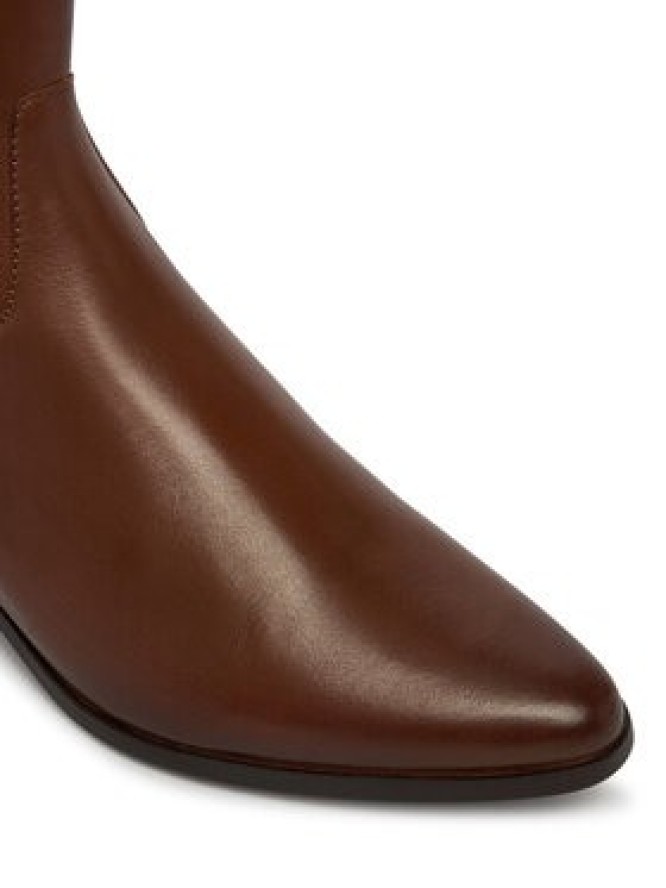 Tommy Hilfiger Botki Leather Ankle Boot W Zip FW0FW09921 Brązowy