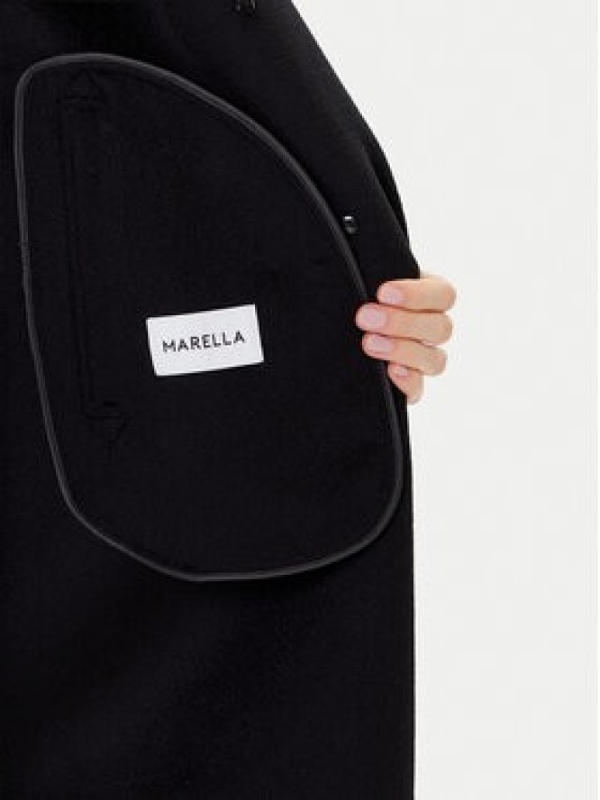 Marella Płaszcz wełniany Good 2523016031 Czarny Regular Fit