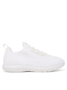 Tommy Hilfiger Sneakersy Knit Extralight Runner FW0FW09112 Biały