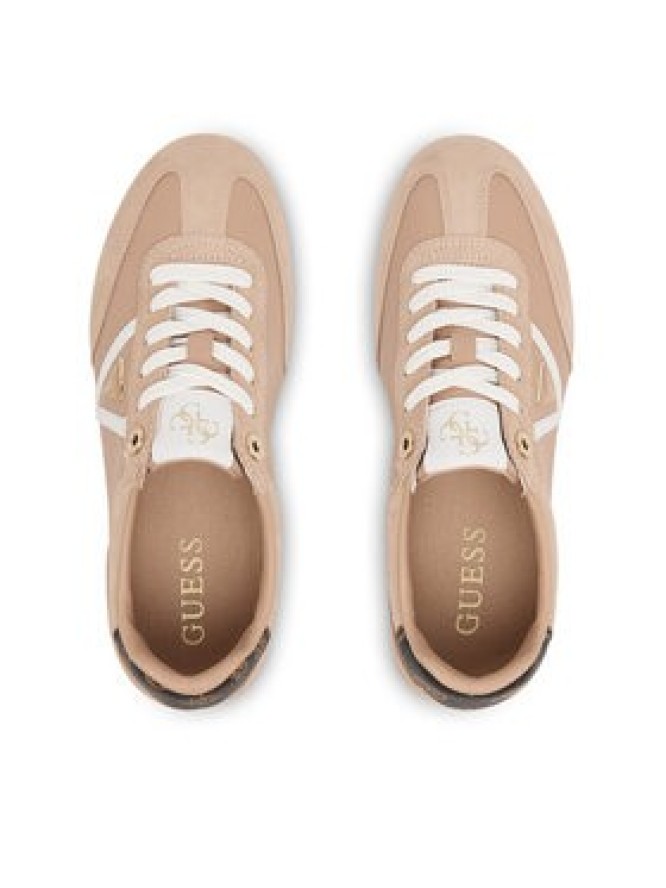 Guess Sneakersy FLTREL LEA12 Beżowy