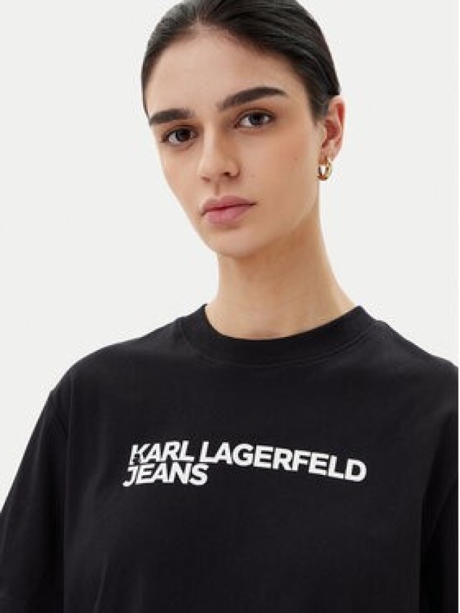 Karl Lagerfeld Jeans T-Shirt A1W17005 Czarny Relaxed Fit