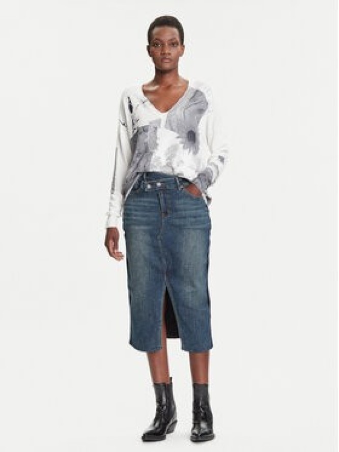 Desigual Sweter Gotemburgo 25WWJF15 Szary Regular Fit