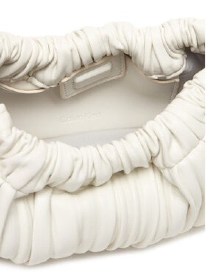 Calvin Klein Torebka Drawstring Plisse Conv Mini Cb P LV04F3077G Biały