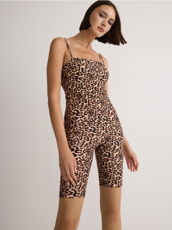 Kolarki z nadrukiem zwierzęcym - wielobarwny