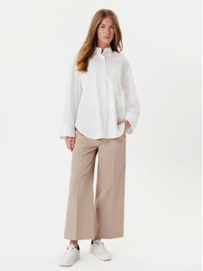 Tommy Hilfiger Spodnie materiałowe WW0WW45791 Beżowy Wide Leg