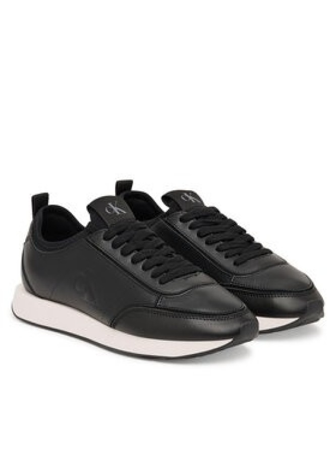 Calvin Klein Sneakersy Retro Runner Sock Panl Lth Neo HW0HW03118 Czarny