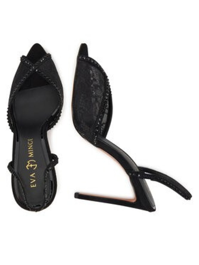 Eva Minge Sandały ROSE-SLT85016-208 Czarny