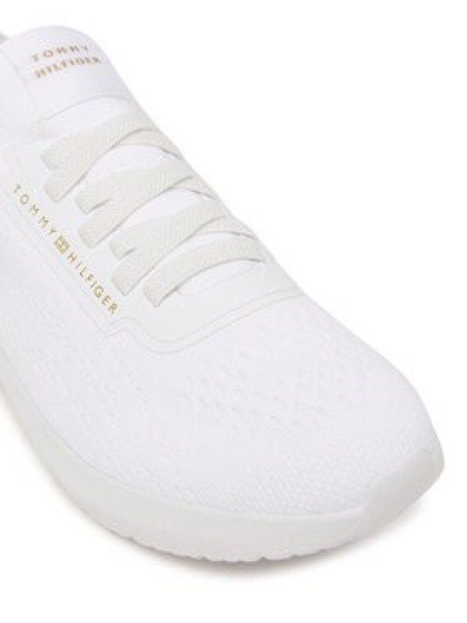 Tommy Hilfiger Sneakersy Knit Extralight Runner FW0FW09112 Biały