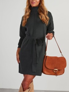 LA Angels Sukienka dzianinowa w kolorze antracytowym rozmiar: L