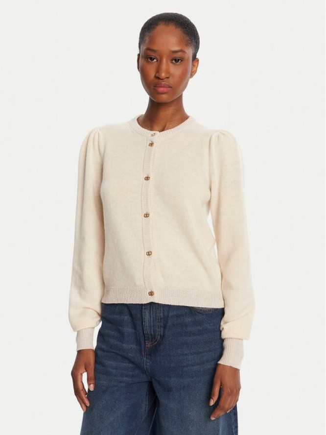 TWINSET Kardigan 252TP3583 Beżowy Regular Fit