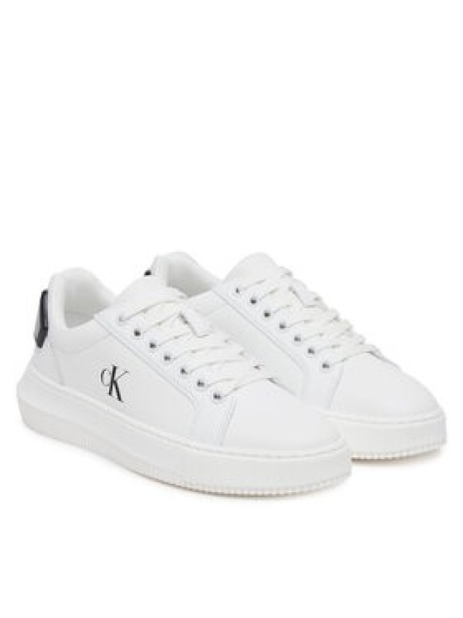 Calvin Klein Jeans Sneakersy Chunky Cupsole Ru Patch Lth Wn YW0YW01846 Biały
