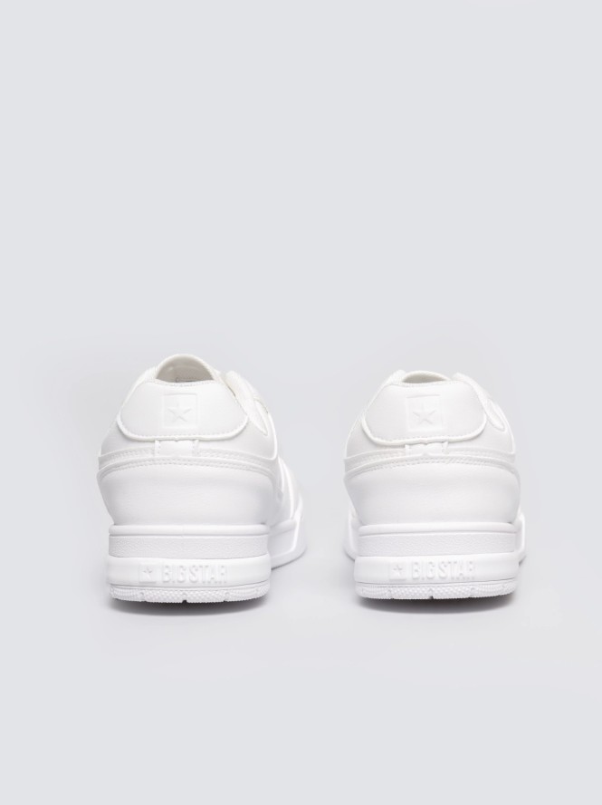 Sneakersy damskie ze skóry ekologicznej białe OO274A549 101