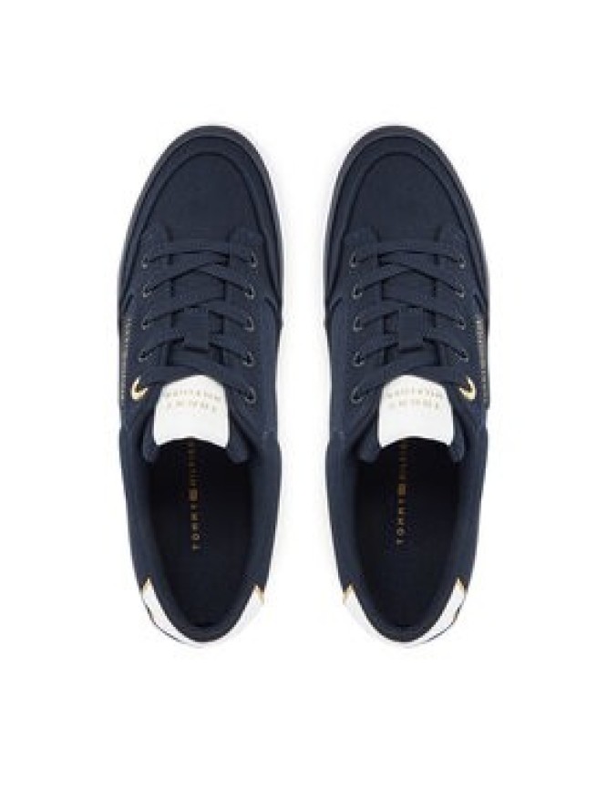 Tommy Hilfiger Sneakersy Essential Vulc Textile Sneaker FW0FW08323 Granatowy