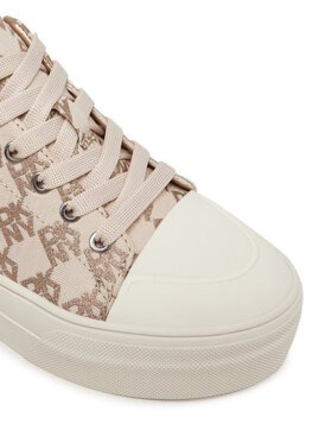 DKNY Trampki York Lace UP Sneak K2533982 Beżowy