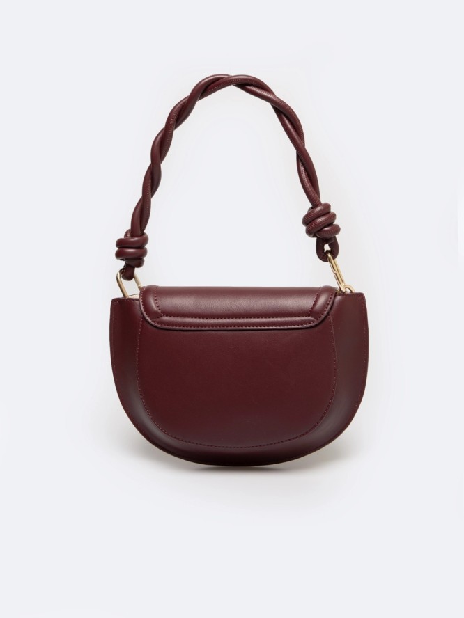 Torebka damska do ręki z dodatkowym paskiem bordowa Francisa 604