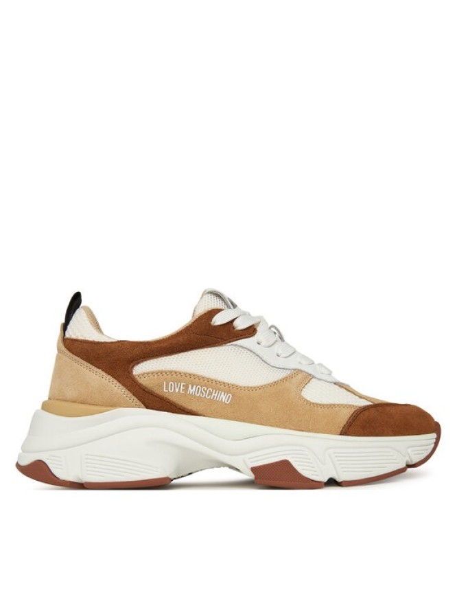 LOVE MOSCHINO Sneakersy JA15246G0NIQF10B Beżowy