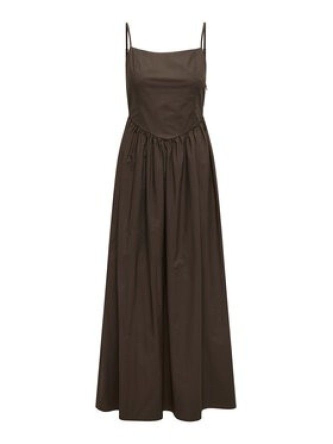 ONLY Sukienka letnia Likara 15371869 Brązowy ciemny Regular Fit