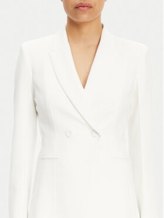 Patrizia Pepe Marynarka 2S1528 A411 W146 Biały Regular Fit