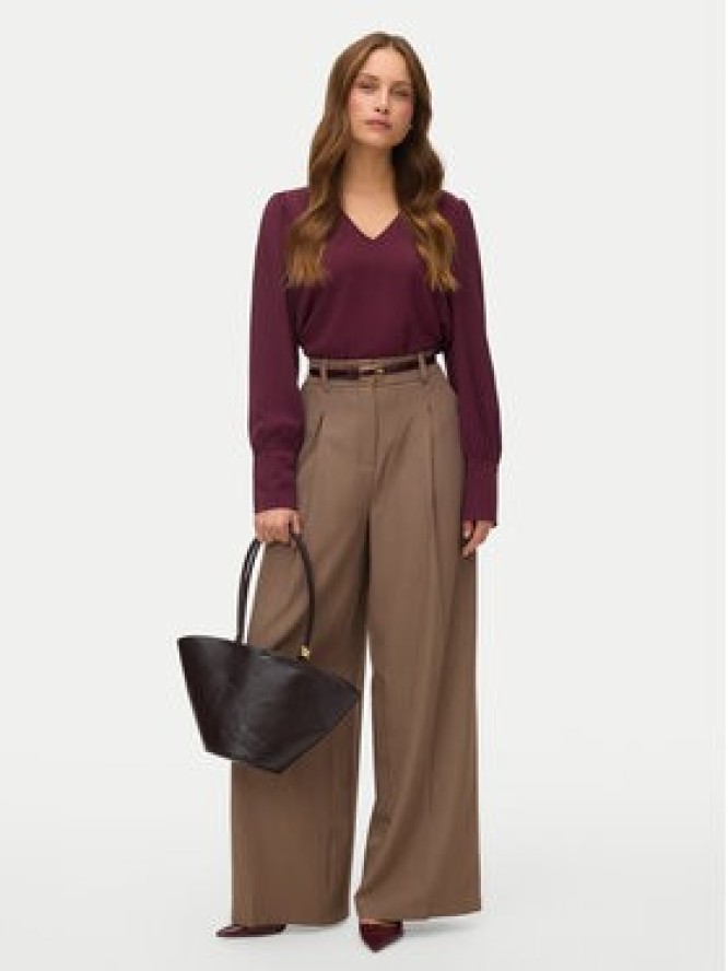 Vero Moda Bluzka Esme 10338288 Bordowy Regular Fit