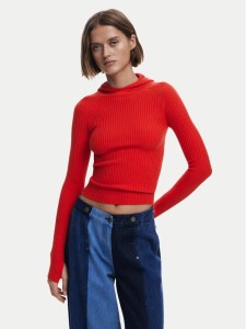 Desigual Sweter 25SWJF19 Czerwony Slim Fit