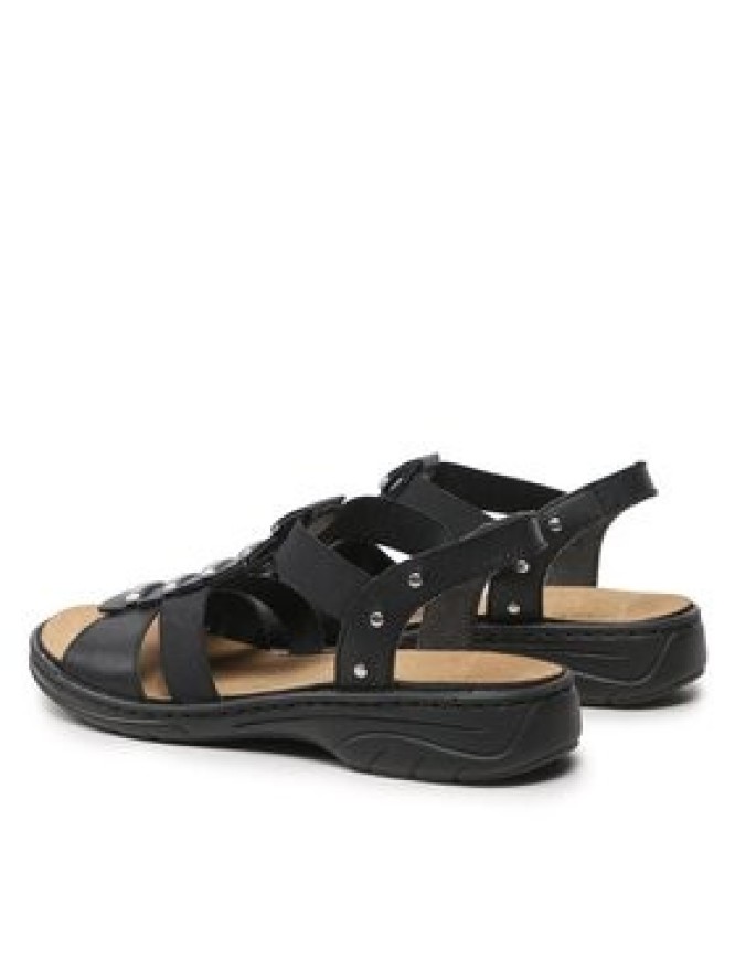 Rieker Sandały 64580-00 Czarny