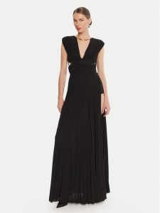 Elisabetta Franchi Sukienka wieczorowa AB-R15-56E2-V690 Czarny Regular Fit