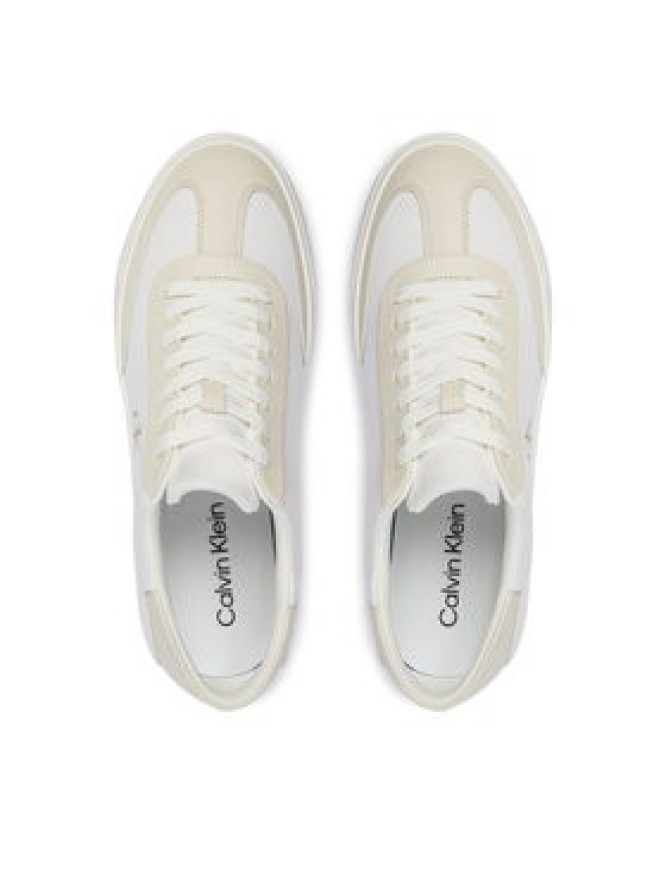 Calvin Klein Sneakersy Low Pro Cups Wt Canv Mg HW0HW03145 Biały