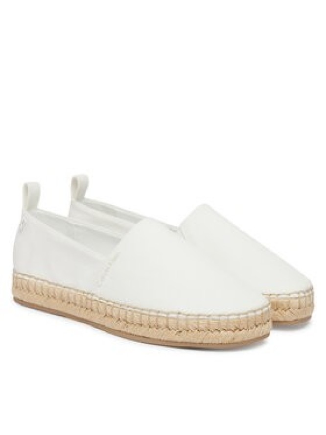 Calvin Klein Espadryle Oblique Espadrille Canvas HW0HW02931 Biały