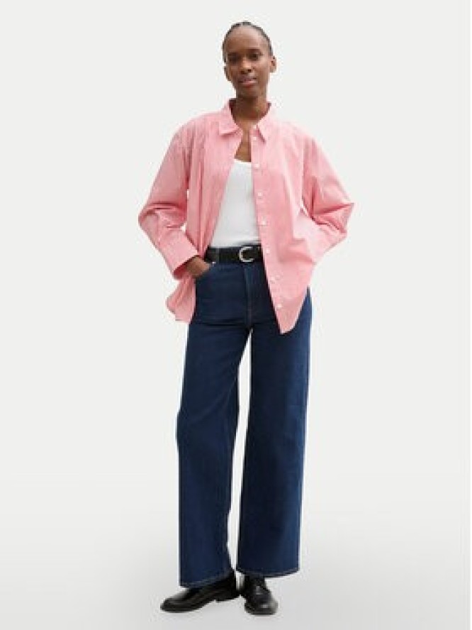 Tom Tailor Denim Koszula Striped loose-fit shirt 1040551 Czerwony Regular Fit